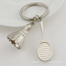 Custom Metal Badminton Keychain para presentes promocionais